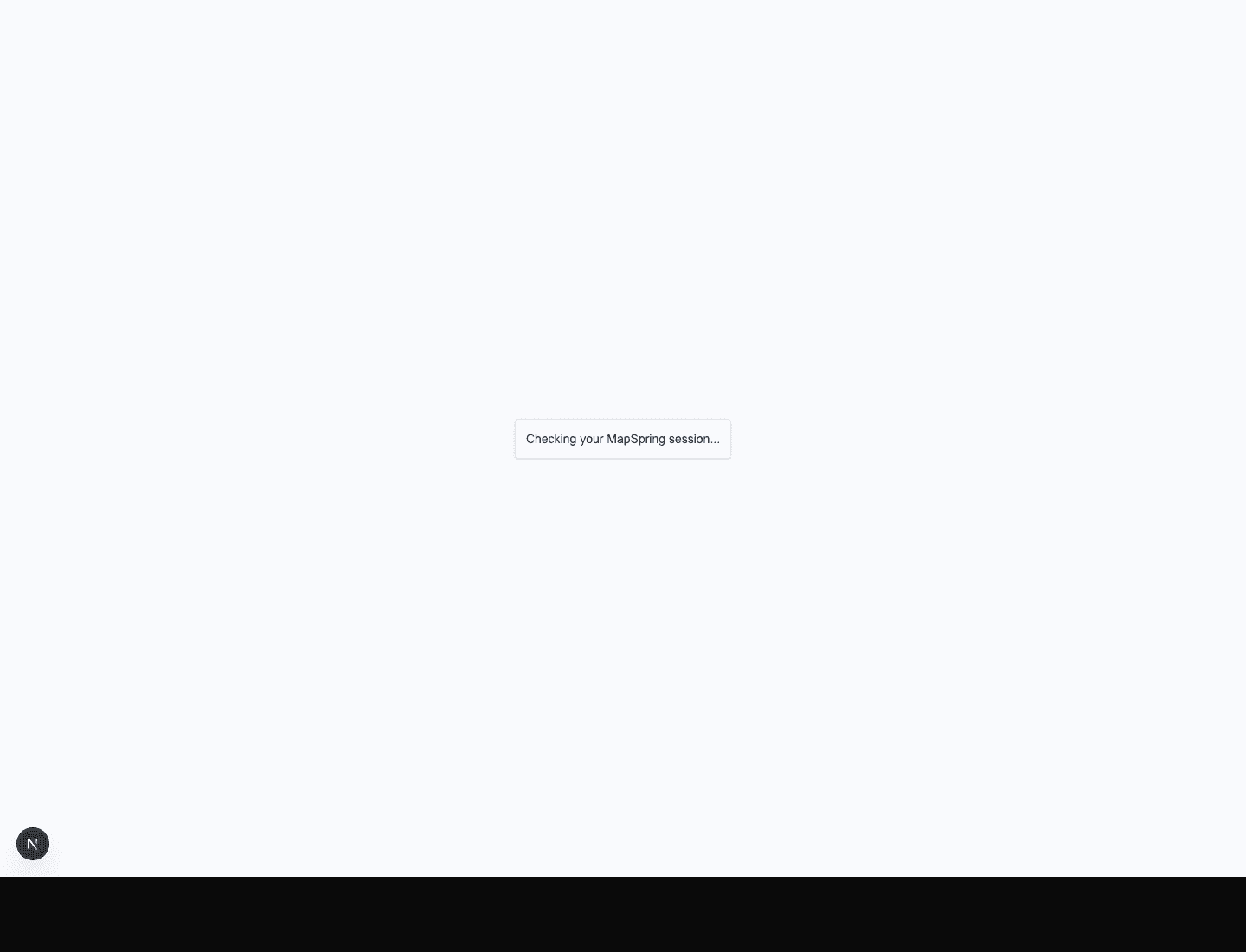 MapSpring application checking for an authenticated session