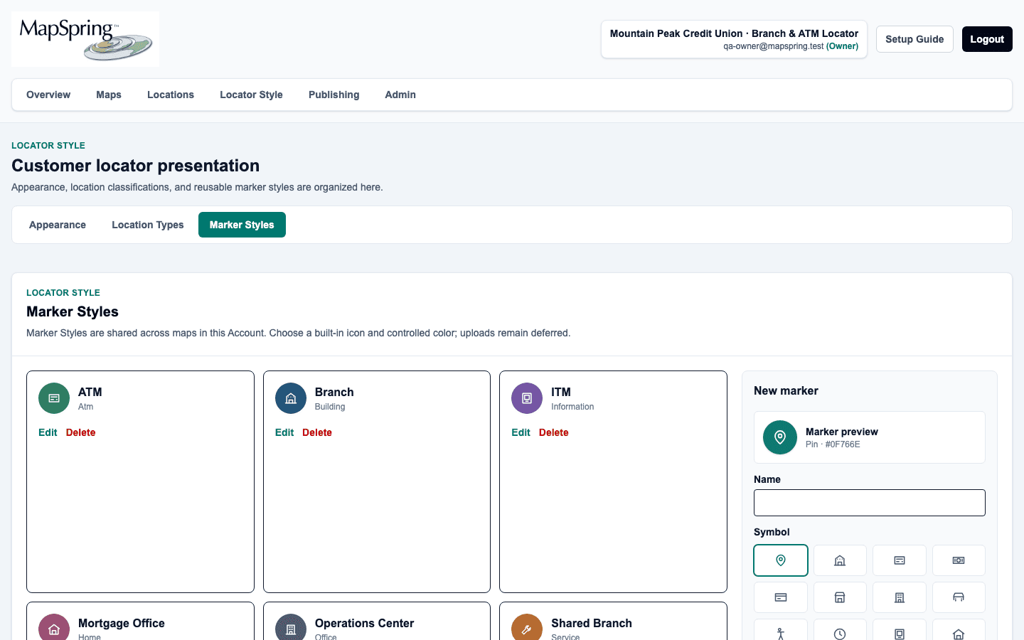 Configuration remains reviewable before a separate publication decision